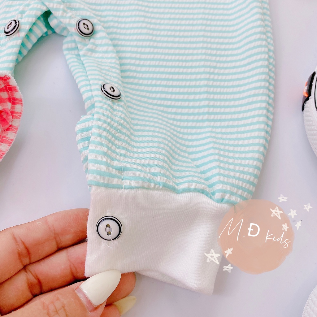 Bộ body dài tay cúc lệch I Love Dad I Love Mum cho bé trai bé gái - HÀNG XỊN