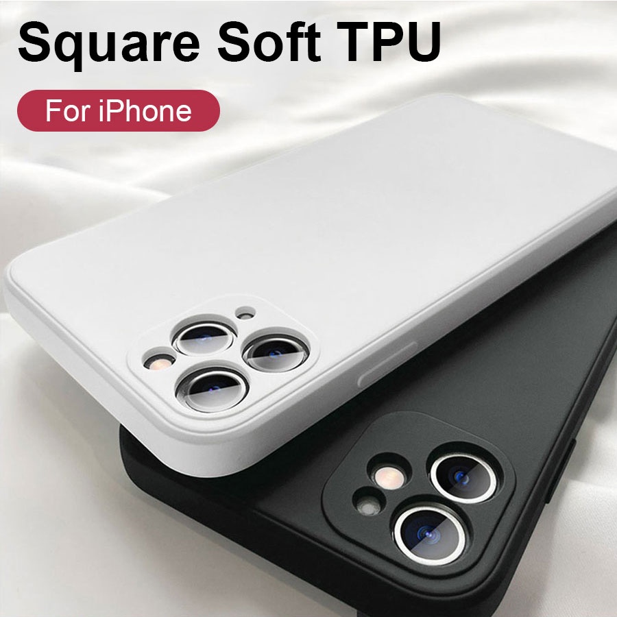 Ốp Điện Thoại Silicon Mềm Mặt Nhám Chống Sốc Bảo Vệ Camera Cho For iPhone XR X XS Max 6 6S 7 8 Plus SE 2020