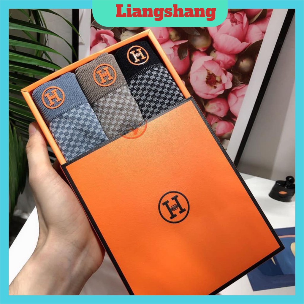 Quần Sịp Nam BoxerFREESHIPQuần Lót Nam Cotton Co Giãn 4 Chiều Chữ H Màu Cam