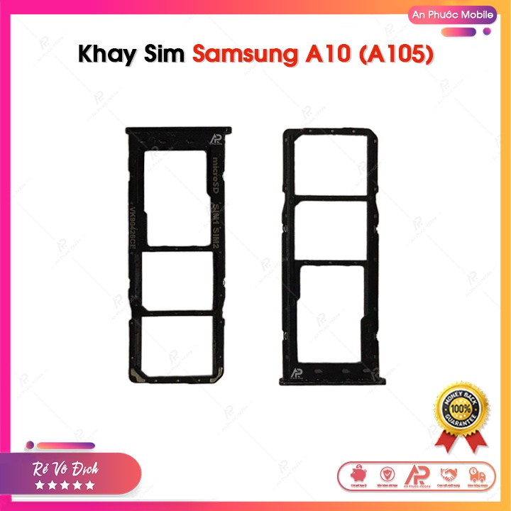 Khay Đựng Sim Samsung Galaxy A10 / A105 Zin Bóc Máy