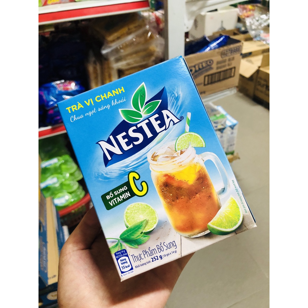 Trà chanh Nestea hộp 252gram .