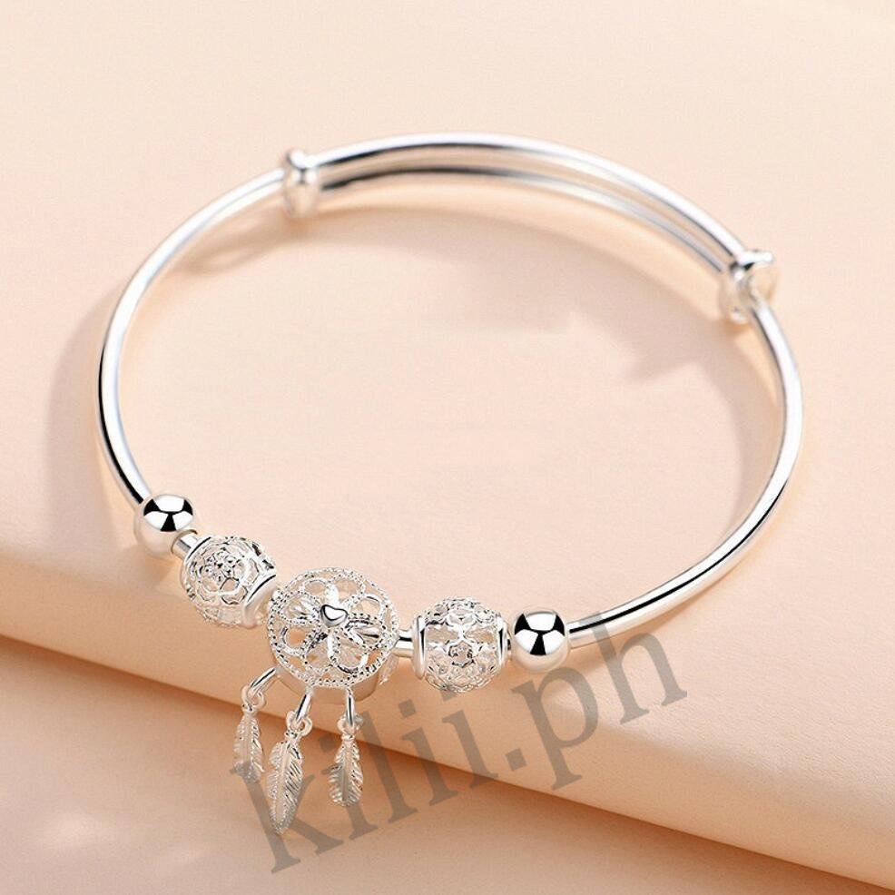 Vòng Tay Mạ Bạc 925 Mặt Dream Catcher Thời Trang Cho Nữ