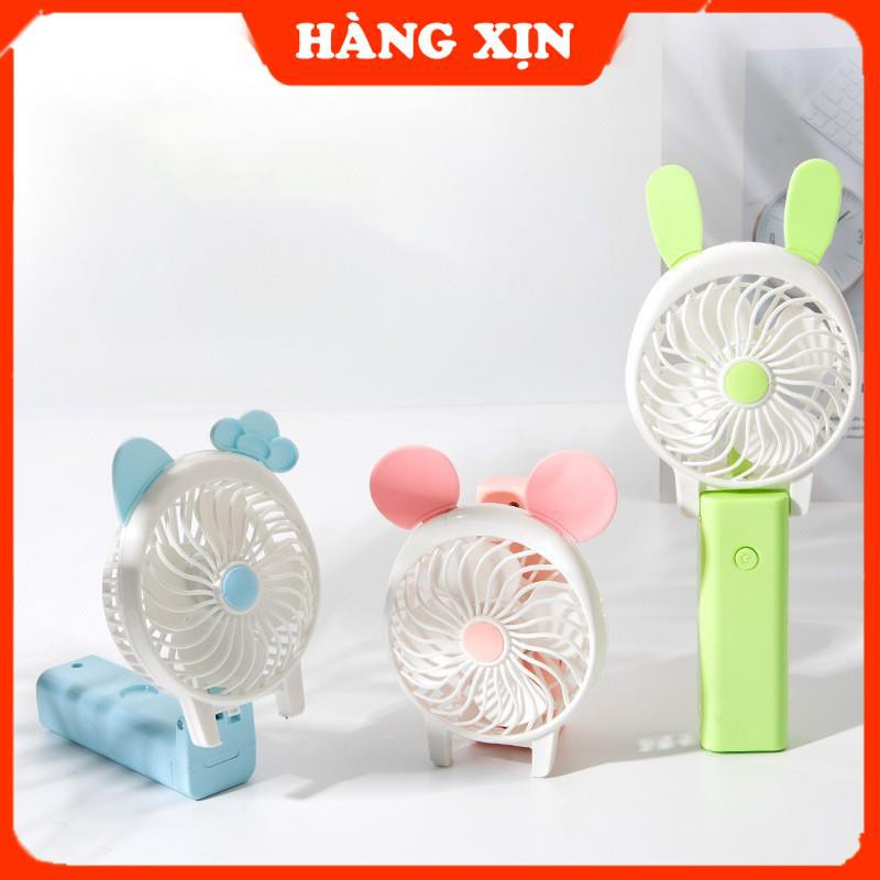 [Hàng Xịn]  Quạt Cầm Tay Mini | Quạt Mini Cầm Tay Sạc Điện Hello Kitty Gấp Gọn -  Cực Tốt