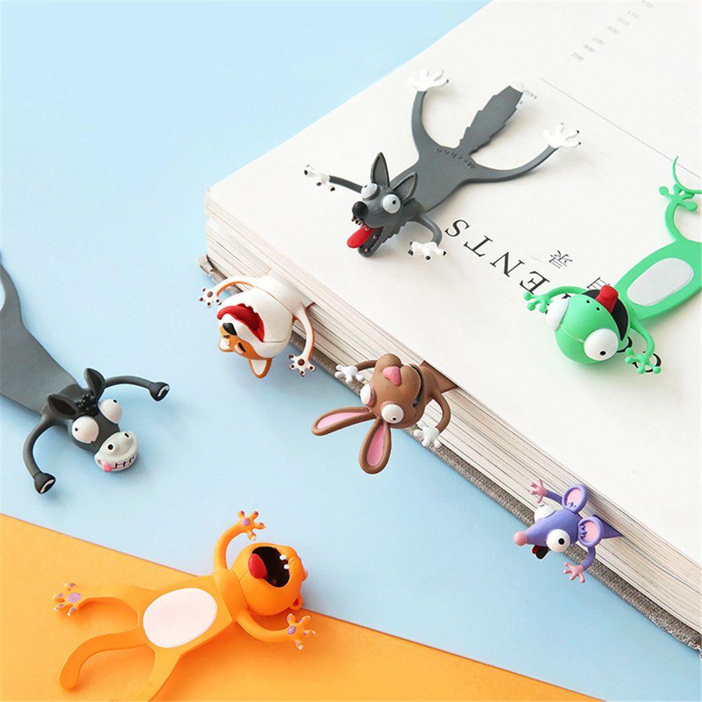 Jane Thẻ Đánh Dấu Trang Sách 3D Bằng PVC Dòng Hình Mèo Shiba Inu Bạch Tuộc Đại Dương Sáng