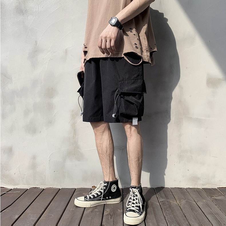 [Hàng sẵn] Quần Short Túi Hộp Teen Ulzzang Dáng Rộng Kiểu Cách Hàn Quốc 2021