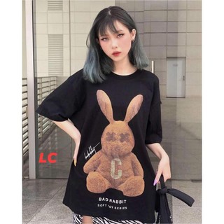 Áo thun tay lỡ unisex Winxx, áo phông Bad Rabbit form rộng Hàn Quốc ATL05