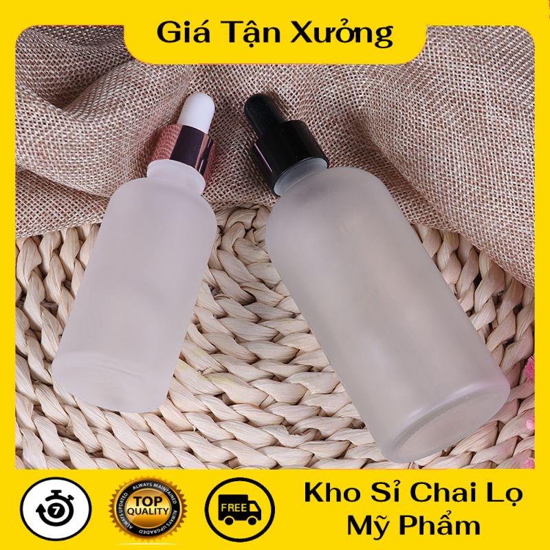 Lọ Chiết Serum Thủy Tinh Phun Mờ Cao Cấp Nắp Bóp Nhỏ Giọt 50ML,100ML Dùng Chiết Mỹ Phẩm, Tinh Chất , phụ kiện du lịch