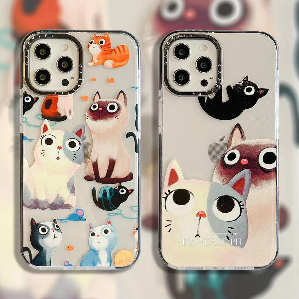 Ốp điện thoại in hình mèo mắt to dễ thương thích hợp cho Iphone 12 11 Pro Max Ix Xs Max Xr I8 I7 I6 6s Plus
