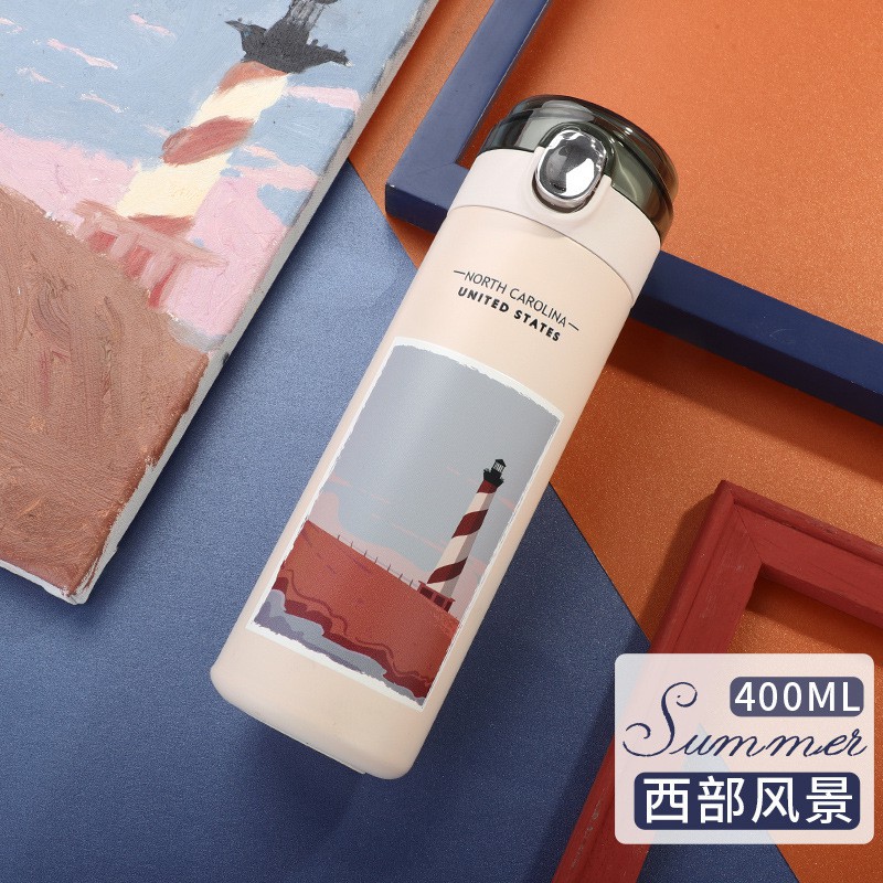 Bình giữ nhiệt Hello Summer 400ml Inox 304 bình nước học sinh nhiều mẫu (có ảnh và video thật) | BigBuy360 - bigbuy360.vn
