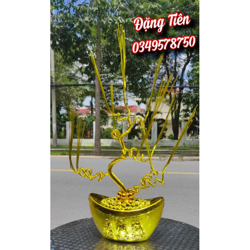 Gốc cây đồng tiền quấn sẵn - 10 nhánh (thỏi vàng+ thân kẽm)