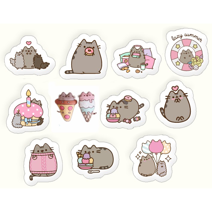 Gấu bông gấu pusheen dạng gối 40cm GB4I16 gấu bông cute gấu bông dễ thương