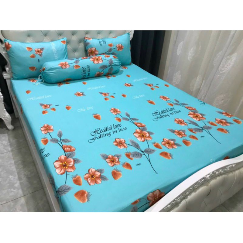 Bộ drap thun lạnh in 3D [ XẢ KHO] inbox chọn màu | BigBuy360 - bigbuy360.vn
