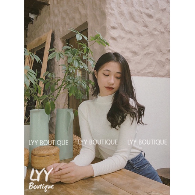 Áo len tăm giữ nhiệt cổ cao 3 phân trơn dáng ôm body co giãn chất đẹp Quảng Châu LYY BOUTIQUE