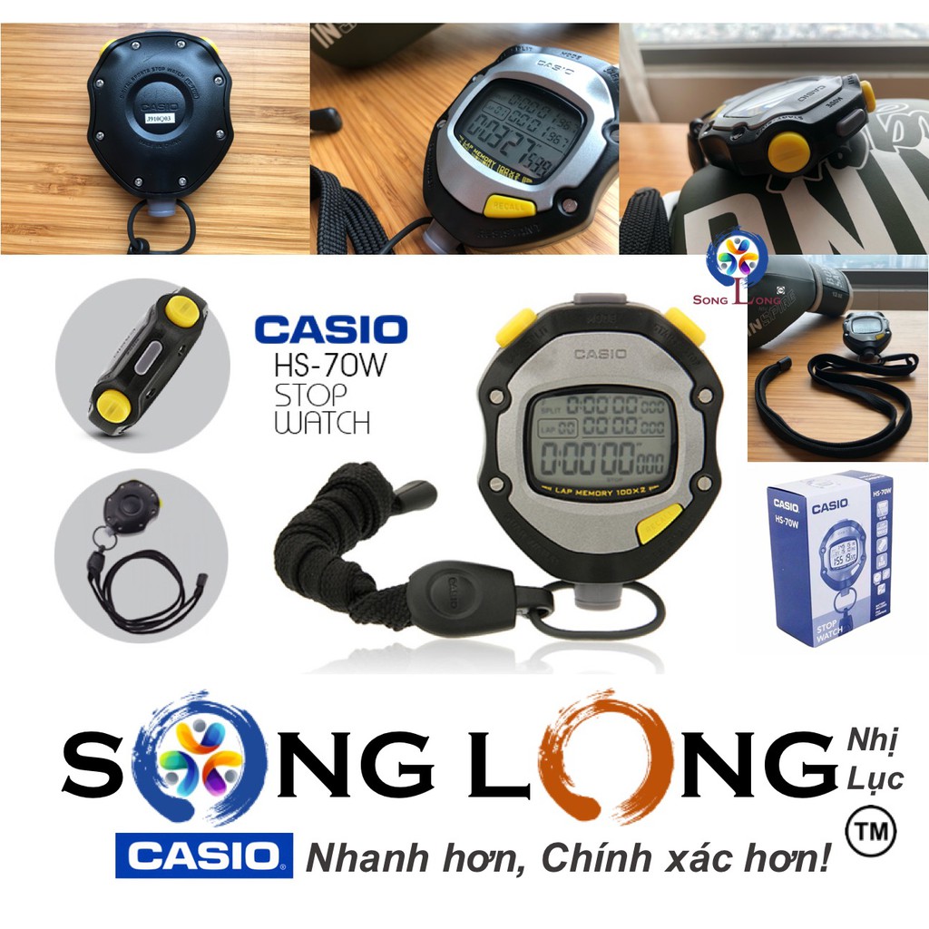 Đồng Hồ Bấm giờ CASIO HS-70W -100 lap–“Bắt lấy từng Khoảnh Khắc!”- Chuyên dùng trong Thể Thao- Đồng Hồ CASIO Chính Hãng