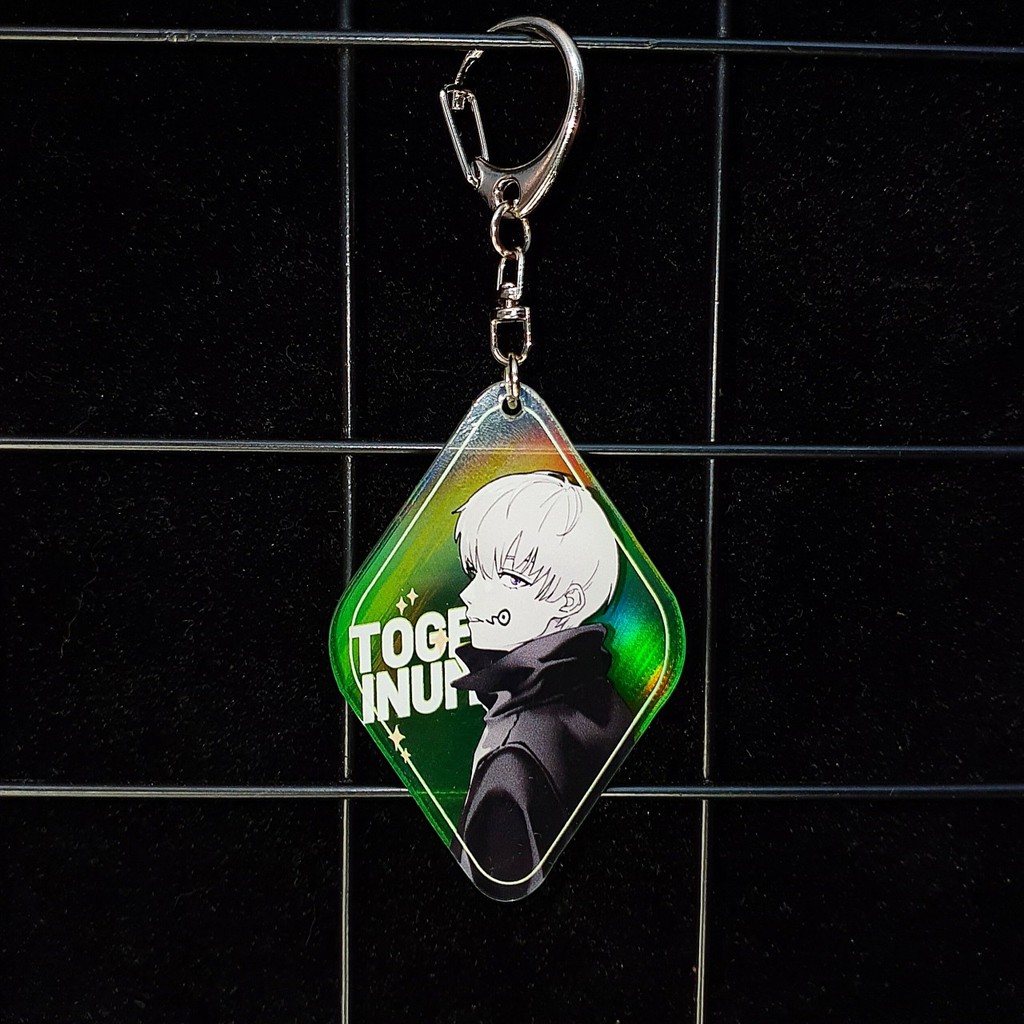 Móc khóaJujutsu Kaisen in 2 mặt hologram Epoxy nhiều nhân vật Gojo Satoru, Yuuji , Toge , Sukuna , Megumi,...