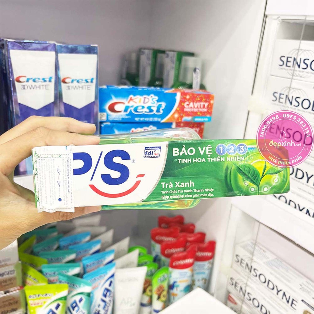 Kem Đánh Răng PS Hương Trà Xanh Thanh Nhiệt Tự Nhiên Hộp 180g