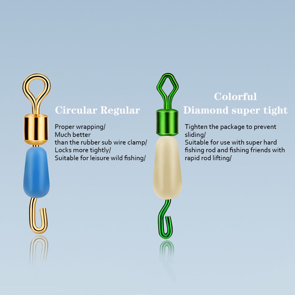 Gofidin 30 / 20 Chiếc Đầu Nối Câu Cá Pin Mang Cán Xoay Thép Không Gỉ Có Chụp Móc Cá Dụ Giải Quyết Accessorie