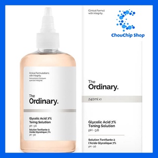Nước hoa hồng tẩy da chết AHA The Ordinary Glycolic Acid 7% Toning Solution 240ml