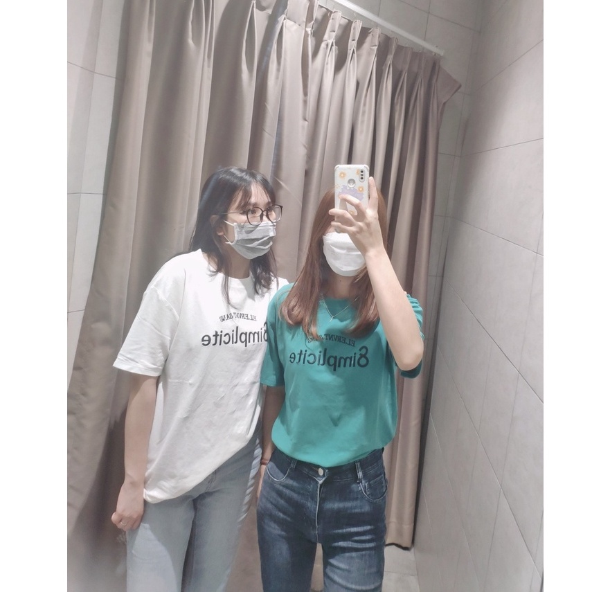 Áo thun nữ Quảng Châu tay lỡ dáng rộng chữ Simplicite basic vải loại 1 thời trang ulzzang Hàn Quốc cho teen