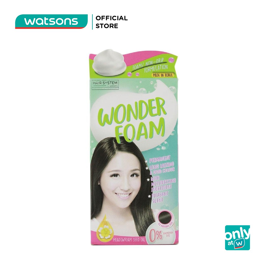 Bọt Nhuộm Tóc Hair System By Watsons Professional Salon Wonder Foam 30ml+50ml+10ml.#04NaturalAsh Nâu