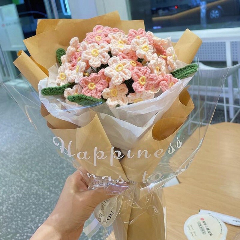 Bó hoa lưu ly len handmade tặng bạn gái