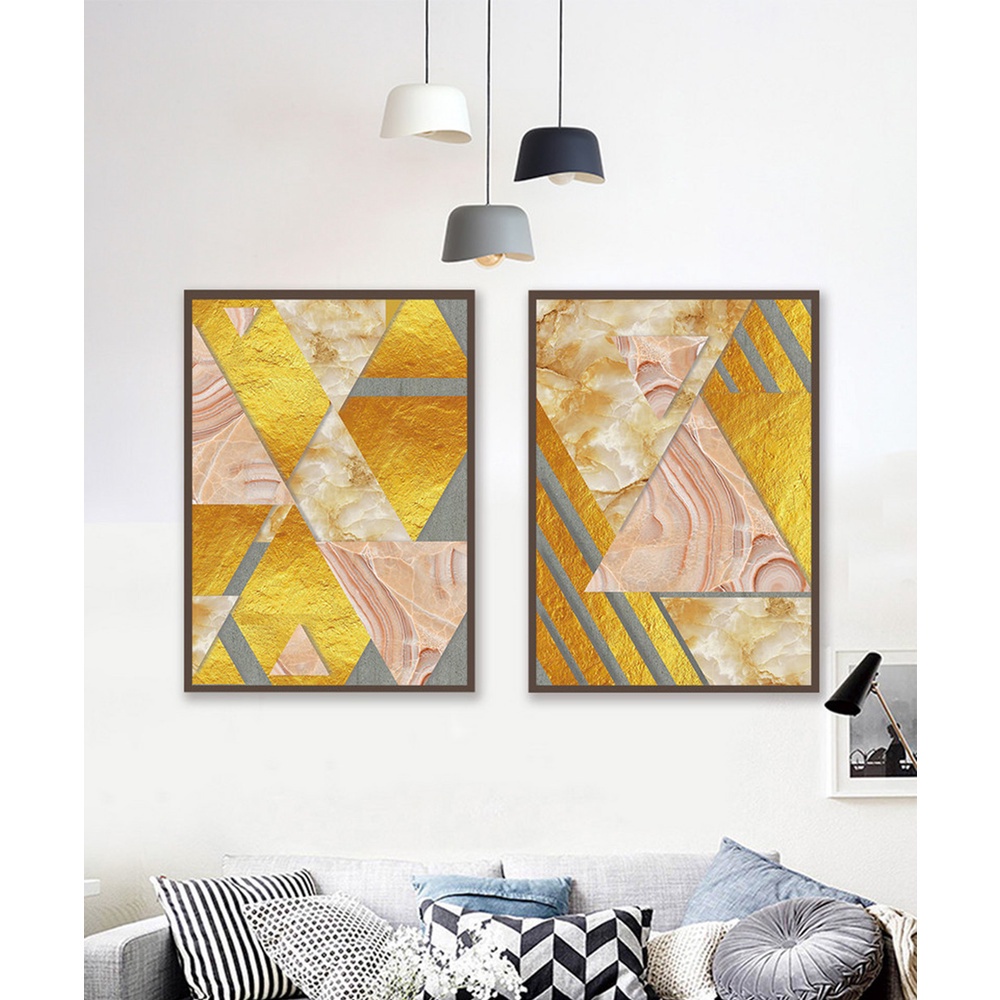 In hình ép gỗ Laminate TRANH TRỪU TƯỢNG - Mẫu 5 (2 HCN 2x30x40, 2x40x60). In ảnh theo yêu cầu