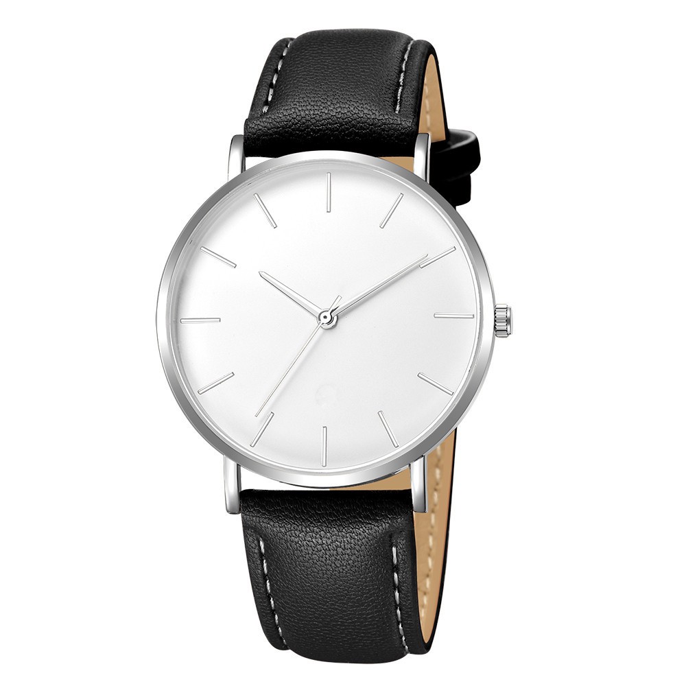 Đồng hồ analog máy quartz dây da hiệu Geneva