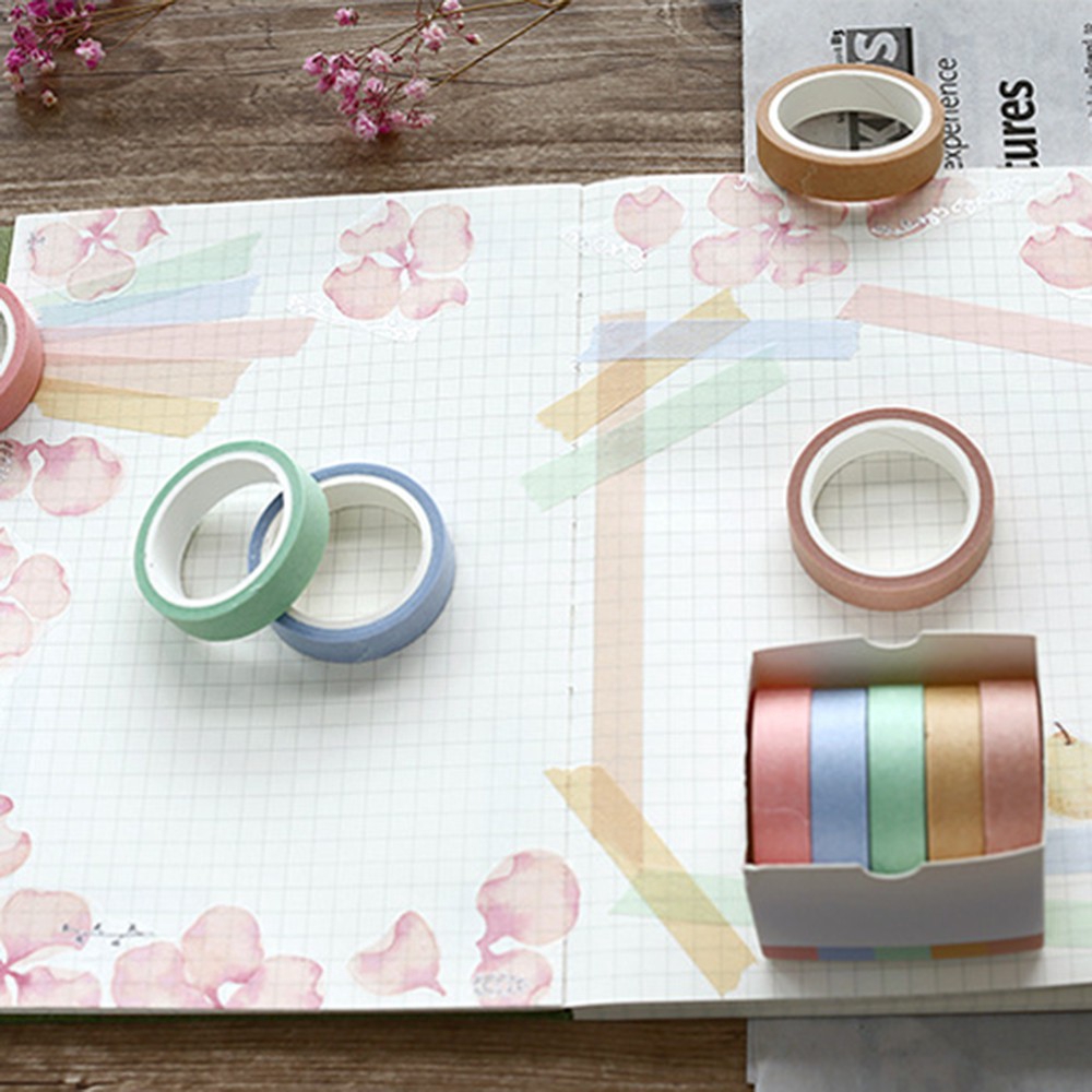 Set 5 cuộn băng keo dán trang trí 10mmx5m