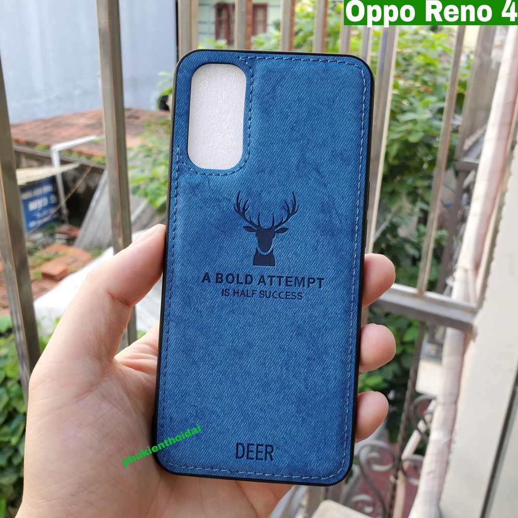 Ốp lưng Oppo Reno 4  chống sốc đầu hươu thời trang cao cấp