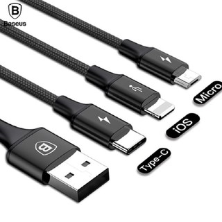 Cáp sạc 3 đầu baseus 1.2M CAMLT-SU lightning + micro + type C