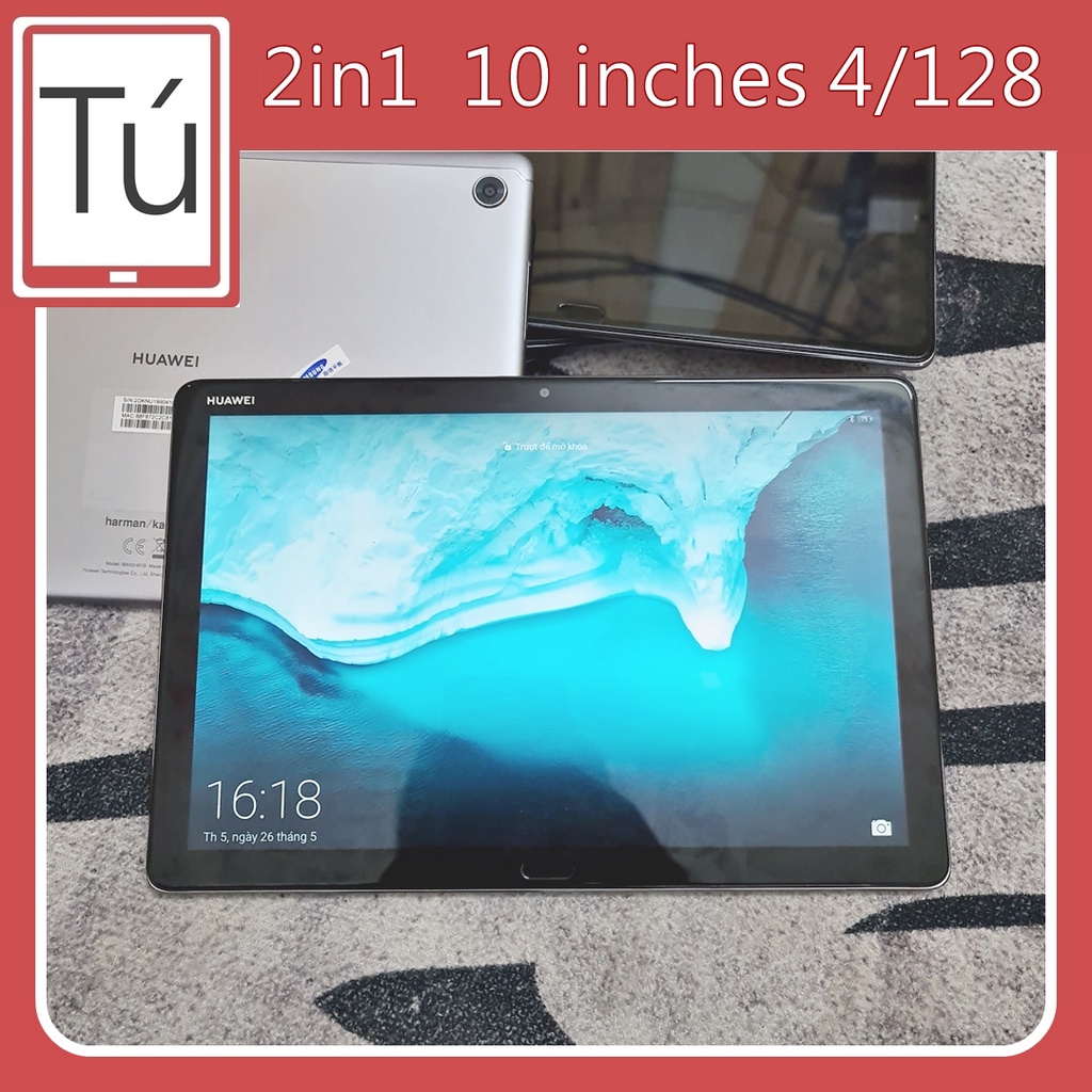 Máy tính bảng Huawei M5 Lite 10 inches 4 Loa giải trí, học Tiếng Anh.