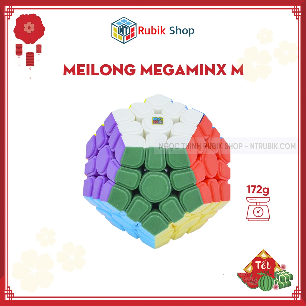 Rubik Megaminx M Stickerless MoYu MeiLong MFJS Rubik 12 Mặt Có Nam Châm 2021