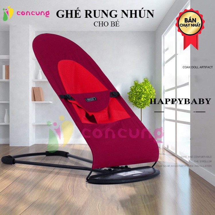 Ghế rung ghế nhún thiết kế tiện lợi với 3 mức độ dành cho bé sơ sinh đến 36 tháng tuổi Bảo hành 12 tháng