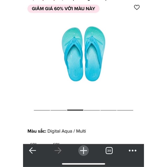 Dép xỏ ngón Crocs Nhật auth