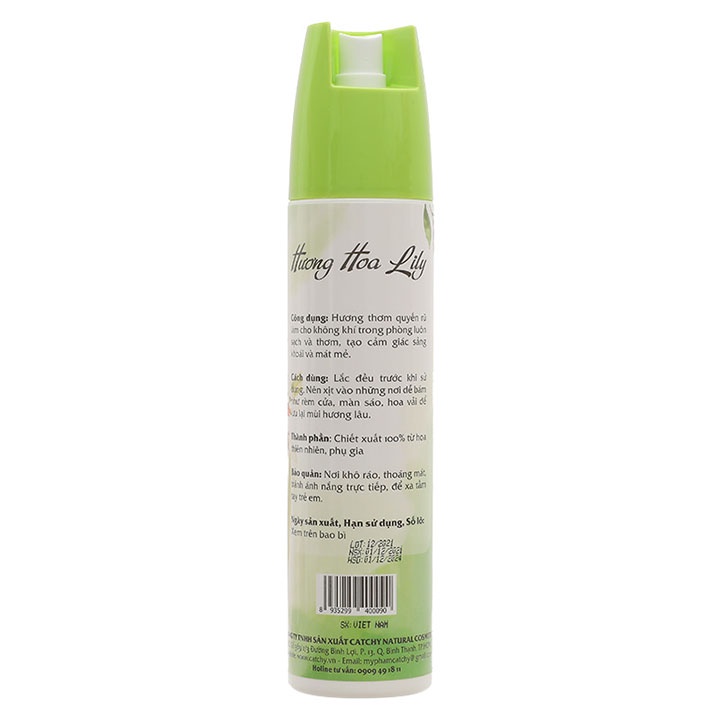 Nước hoa xịt phòng cao cấp Catchy - Chai 370ml