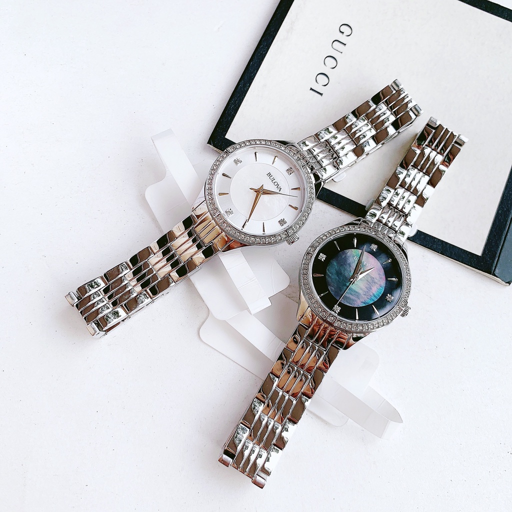 Đồng hồ nữ dây thép Bulova Swarovski Crystal 96L282