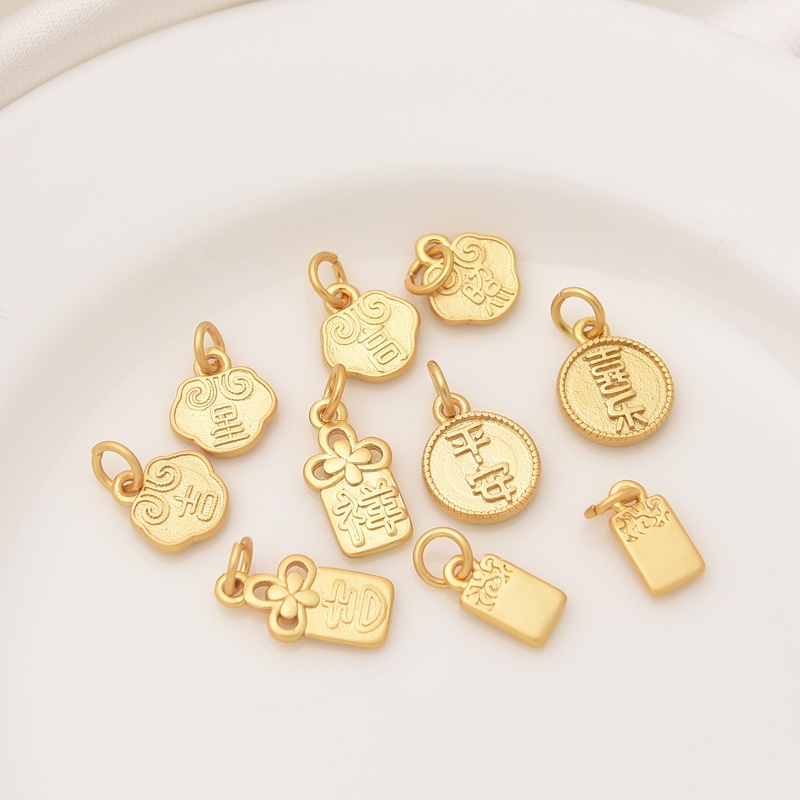 Mặt Dây Chuyền Nhỏ Màu Sắc Vàng 18K Làm Vòng Tay Thủ Công diy