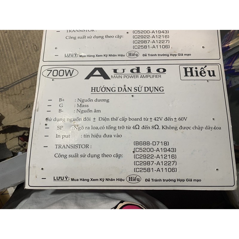 Mạch công suất ampli16 sò 700w Hiếu