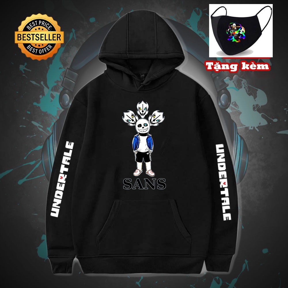💥Áo Sans 🎁 BST 10 Mẫu Áo Hoodie Sans Undertale - áo thun khẩu trang in hình sans sieu chất 💖