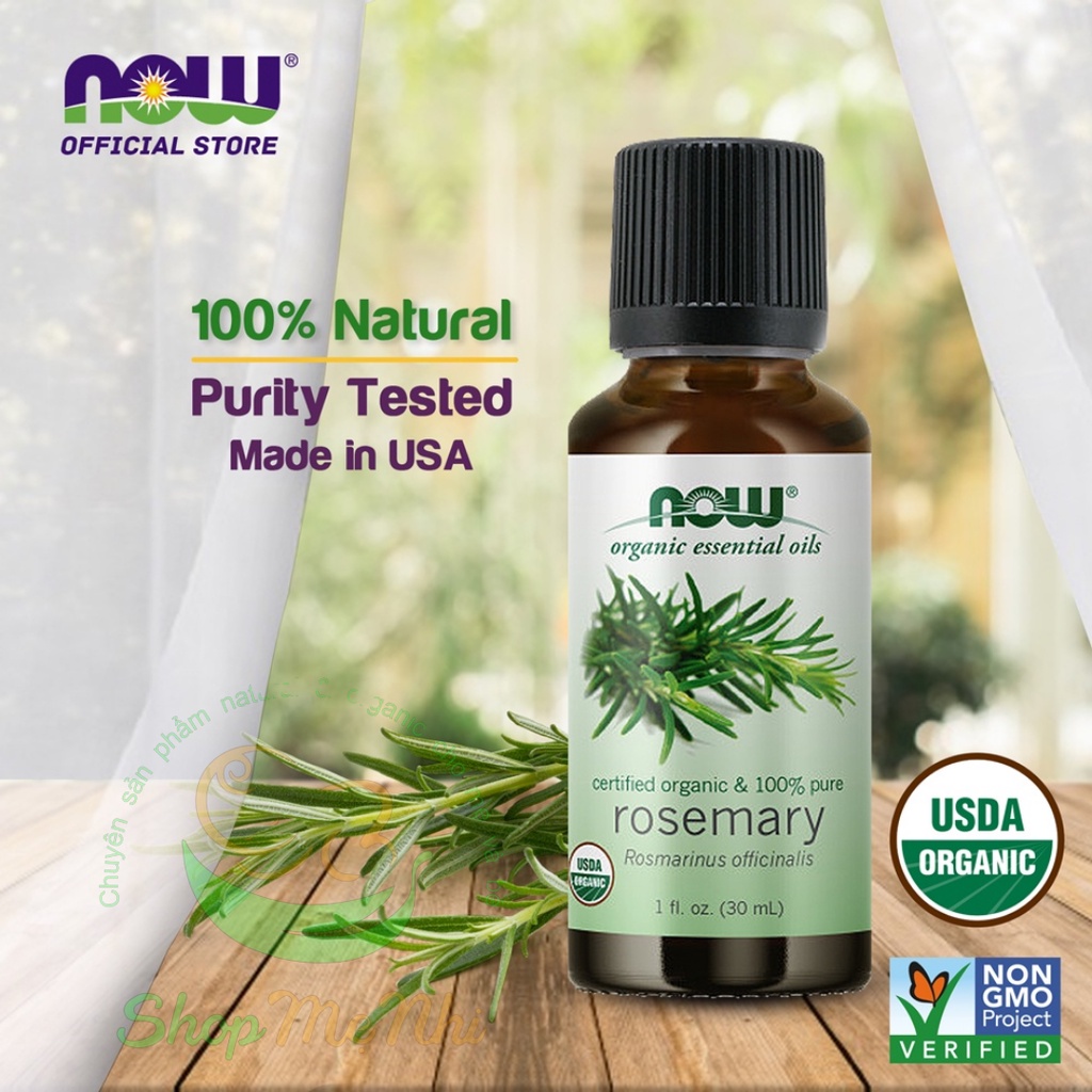 Tinh Dầu Hương Thảo Nguyên Chất Hữu cơ Now Foods Essential Oils Rosemary 30ml -