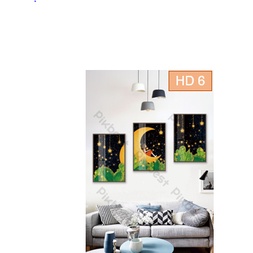 [CANVAS KIM TUYẾN] TRANH BỘ 3 TREO TƯỜNG  CỠ ĐẠI -KÈM KHUNG - HOẠT HÌNH TREO PHÒNG EM BÉ (BABY) - MELYHOME- TB3FGC10