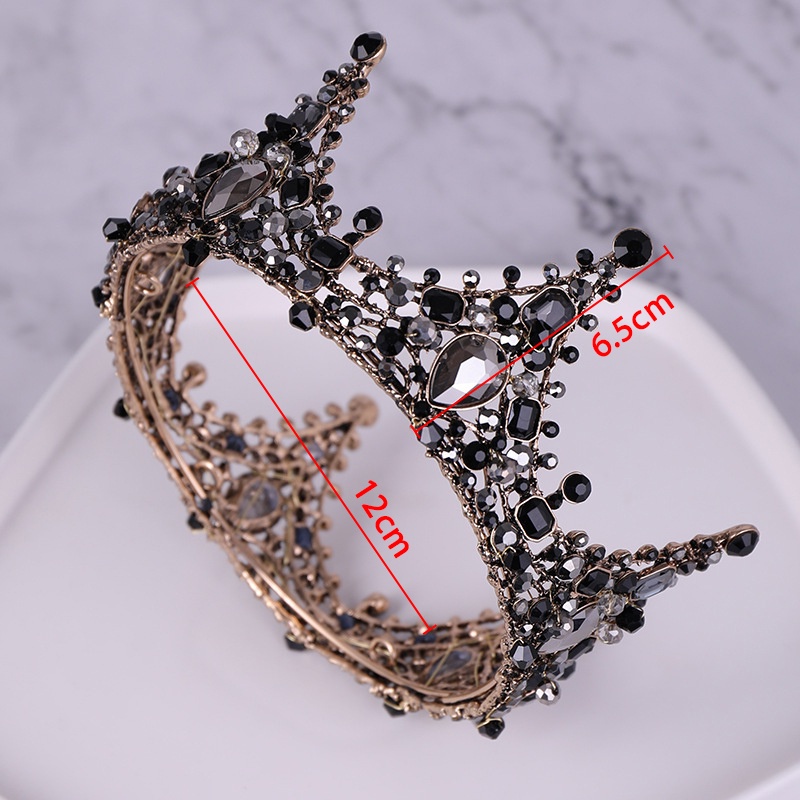 Vương miện mini đính pha lê sang trọng trang trí bánh kem