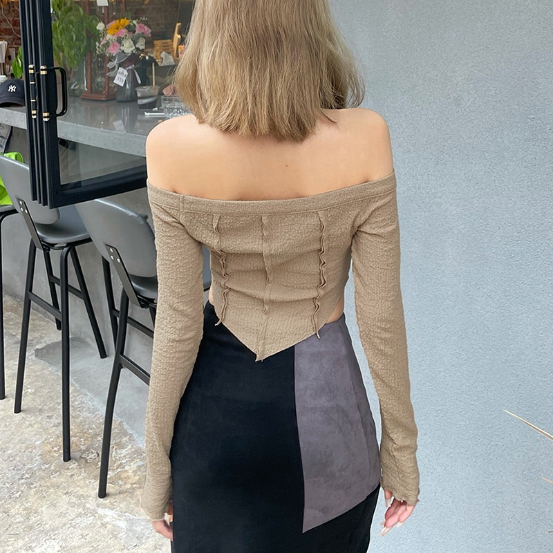 Áo kiểu DUNEA tay dài hở vai thời trang quyến rũ dành cho nữ