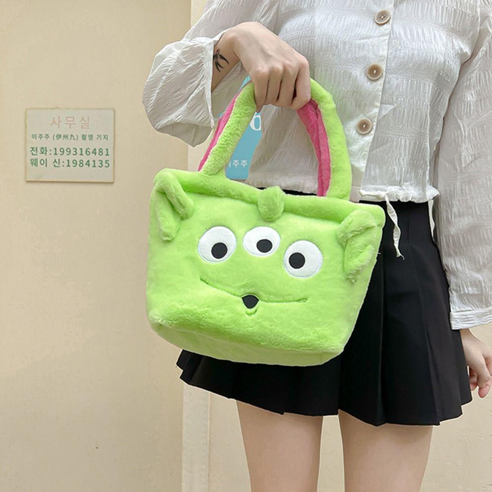 Túi Xách Tote Vải Nylon Hai Mặt Cỡ Lớn In Họa Tiết Dâu Tây / Gấu Bông Sáng Tạo Cho Nữ