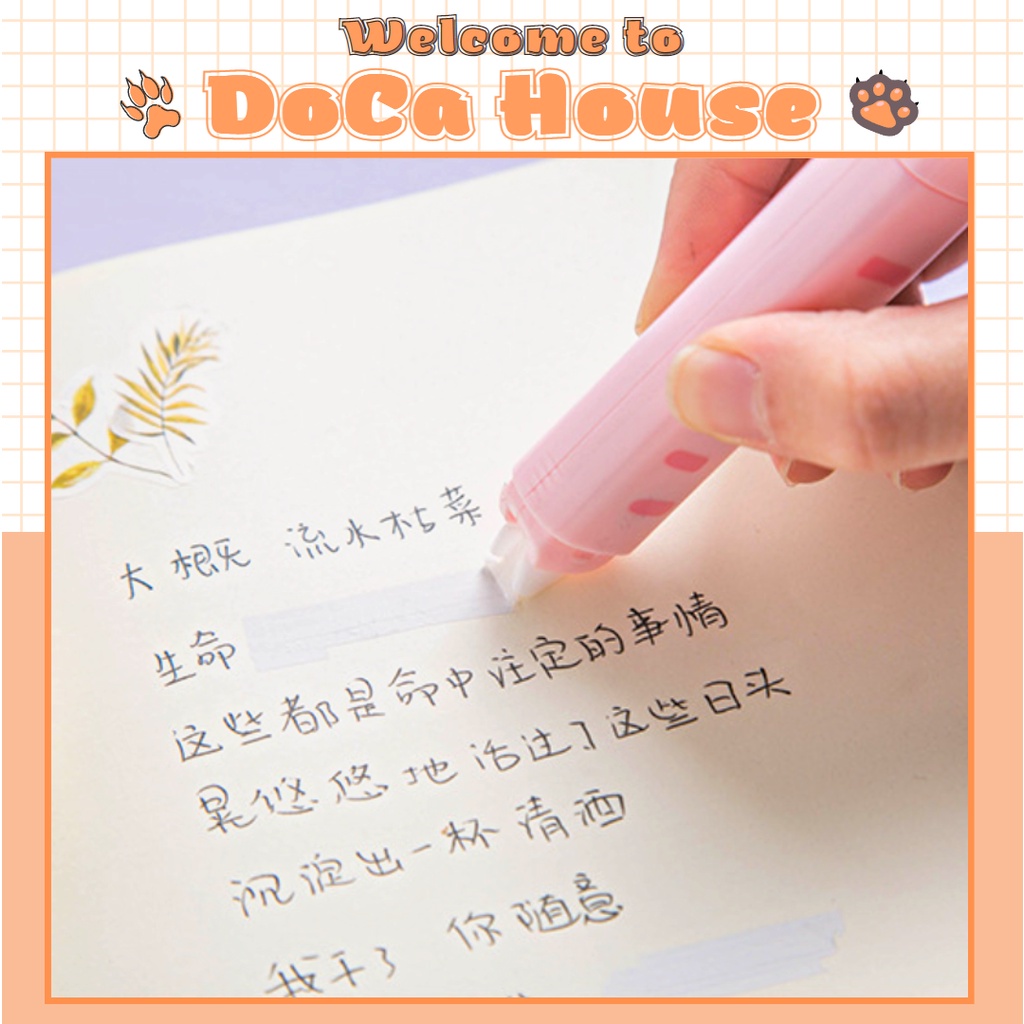 Bút xóa băng kèm băng dính hai mặt chân mèo dễ thương dành cho học sinh/văn phòng