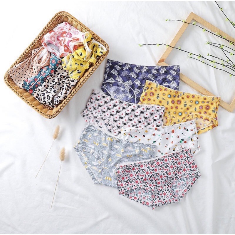 💖Quần Lót Nữ💖Quần Thun Lạnh-Chíp Xinh Su In Họa Tiết
