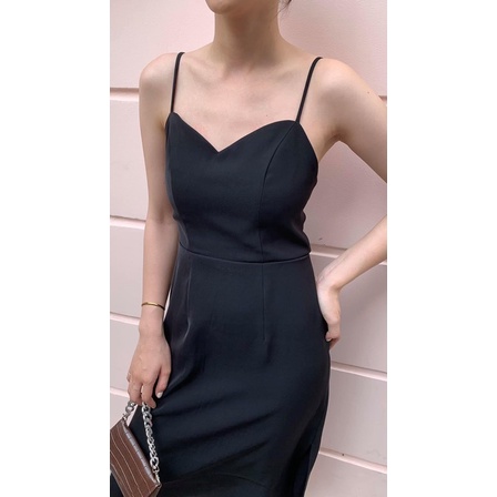 Đầm váy nữ 2 dây dáng dài form ôm hàng thiết kế Huien Design cổ tim tôn body, đầm dự tiệc sang trọng