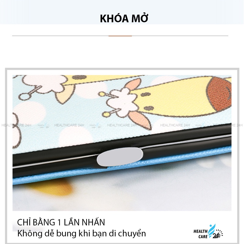 Bộ bấm móng tay 7 món thép không gỉ Healthcare24h I003 hộp đựng hình ngộ nghĩnh