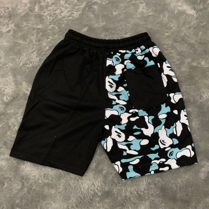 Bape Quần Short Họa Tiết Rằn Ri Cá Tính Trẻ Trung