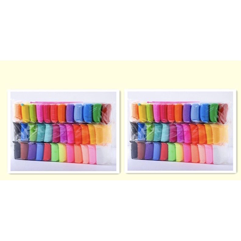 Đất sét nhật tự khô an toàn Lốc 12 Màu , 24 Màu, 36 màu cao cấp Softclay nặn hình, làm Butter slime kèm bộ
